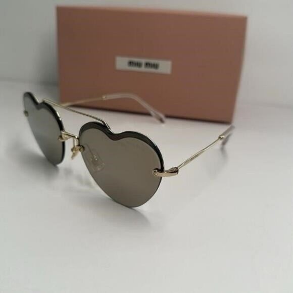 New - Miu Miu™ Core Collection MU 62US ZVN1C0 58 - Pale Gold - Picture 13 of 14